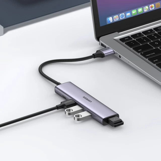 USB-хаб Ugreen 4x USB-A x Type-C Gray (UGR1320)
