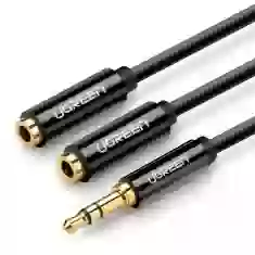 Кабель Ugreen Headphone Splitter 3.5mm Mini Jack/AUX 25cm Black (6957303828166)