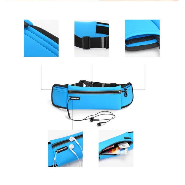 Пояс для бігу Ugreen Reflective Reflectors Waist Bag for Phone Case with Earphone Outlet Black (UGR1337BLK)