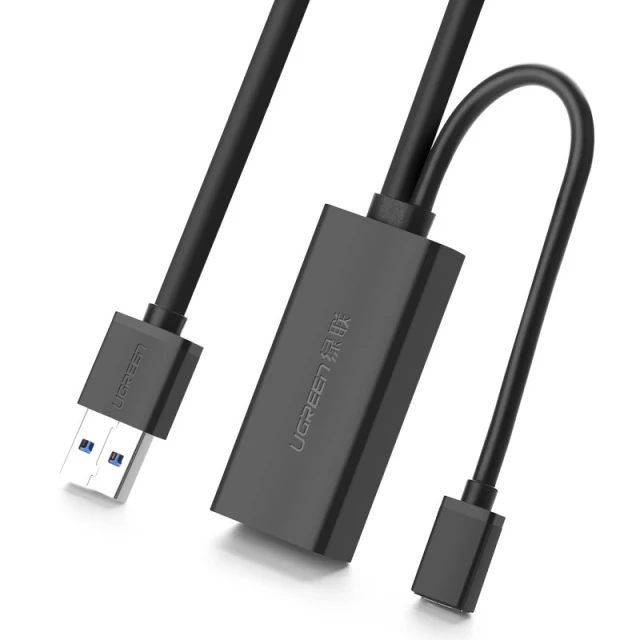 Удлинитель Ugreen USB-A 3.2 Gen 1 (USB-A 3.0/USB-A 3.1 Gen 1) 10m Black (UGR1281BLK)