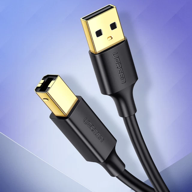 Кабель Ugreen USB Type-B to USB-A 2.0 480Mbps 2m Black (6957303828470)