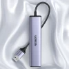 USB-хаб Ugreen 4-in-1 USB Type-C to 3x USB-A 3.2 Gen 1/RJ45 100Mbps Gray (UGR1202GRY)