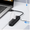 Адаптер Ugreen USB Type-C to Ethernet RJ45/3x USB-A Black (UGR1222BLK)