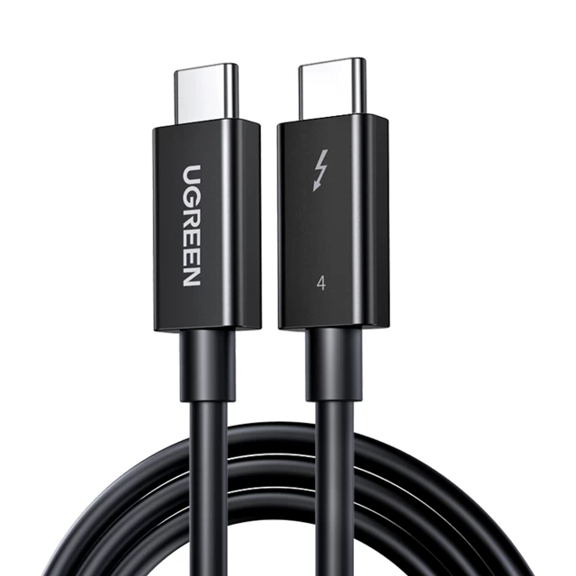 Кабель Ugreen Thunderbolt 4 100W 8K 60Hz USB-C to USB-C 0.8m Black (6957303833894)