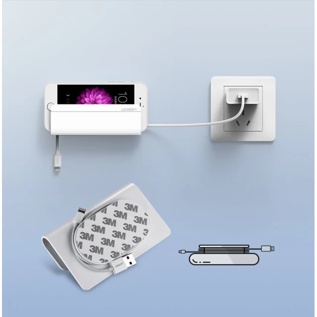 Подставка Ugreen Wall Mount Smartphone Stand for Charging White (UGR677WHT)