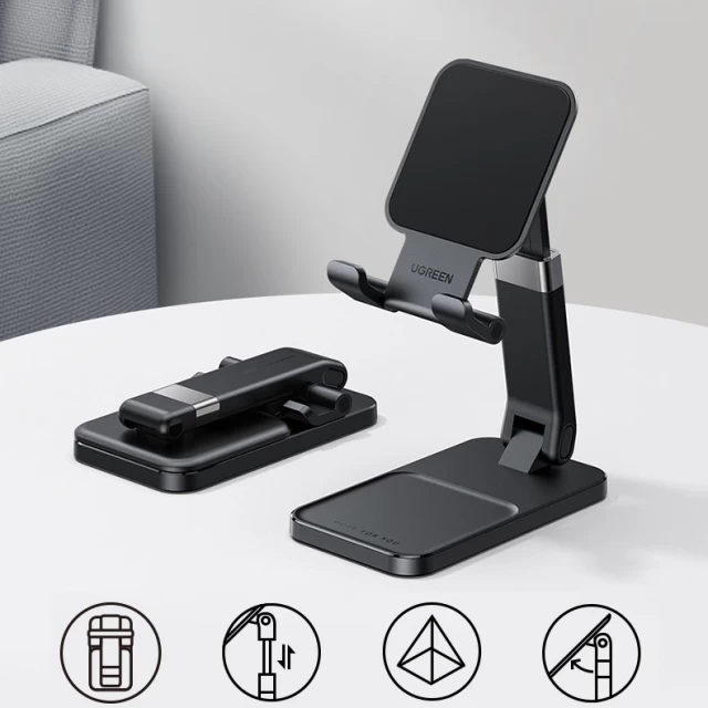 Підставка Ugreen Desk Telescopic Stand Foldable Phone Holder Tablet Black (UGR1197BLK)