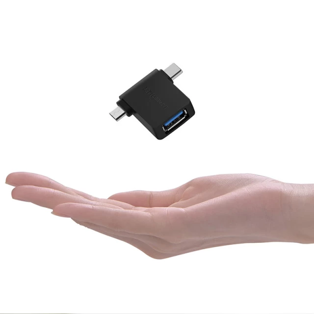 Адаптер Ugreen USB-A 3.2 Gen 1 (5Gbps) to USB Type-C/micro USB Black (UGR006)