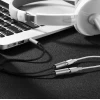 Кабель Ugreen Headphone Splitter 3.5 mm Mini Jack/AUX (Microphone + Stereo Output) 20cm Silver (6957303836192)