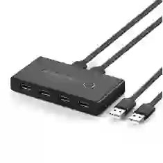 Перемикач Ugreen HUB Switch 4x USB-A 2.0 Black (UGR282)
