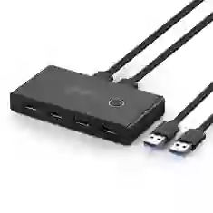 Переключатель Ugreen HUB Switch 4x USB-A 3.2 Gen 1 Black (UGR281)
