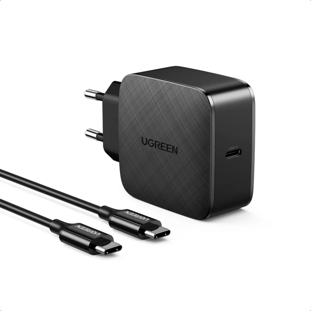 Сетевое зарядное устройство Ugreen FC/QC 65W USB-C with USB-C to USB-C Cable 2m Black (40156 CD217)