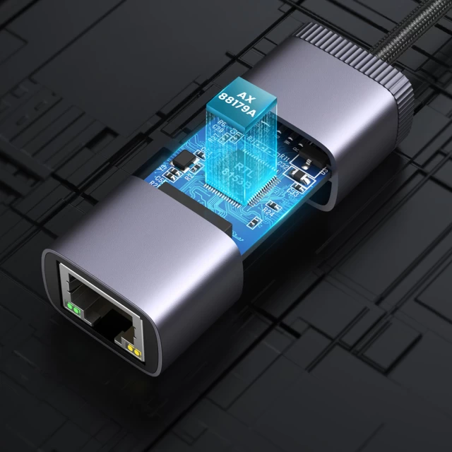 Адаптер Ugreen RJ45 to USB Type-C 1Gbps (1000Mbps) Gray (UGR1033GRY)
