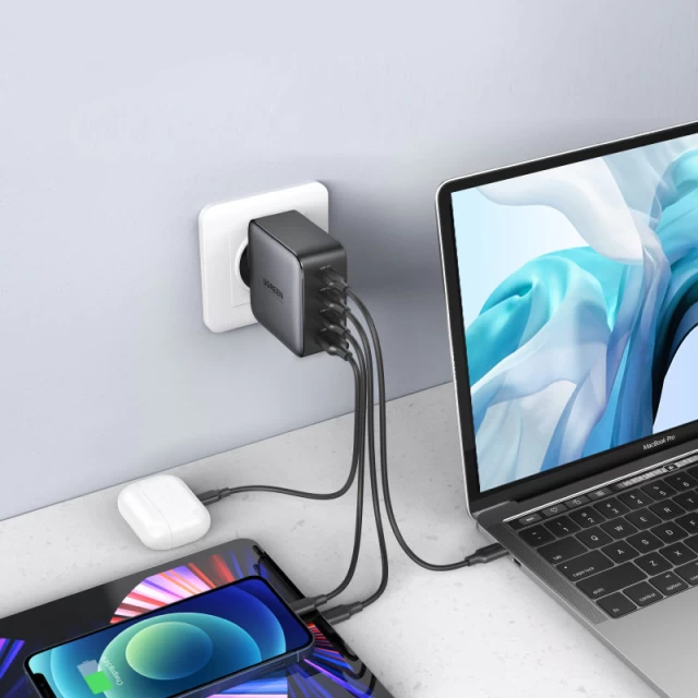 Мережевий зарядний пристрій Ugreen QC 100W 3xUSB-C | USB-A Black (CD226 40747)