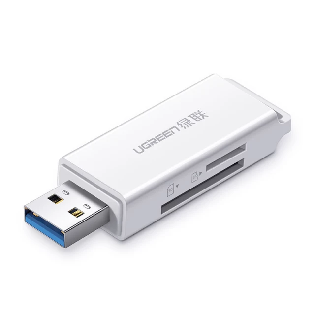 Адаптер Ugreen USB-A to SD/TF White (6957303847532)