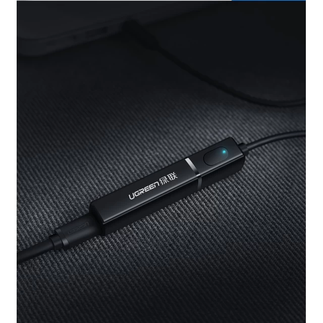 Бездротовий аудіоадаптер Ugreen Bluetooth 5.0 Transmitter Wireless Audio Adapter 3.5mm Mini Jack Black (UGR090)
