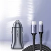 Автомобільний зарядний пристрій Ugreen USB-A/USB-C 30W Grey (6957303848584)