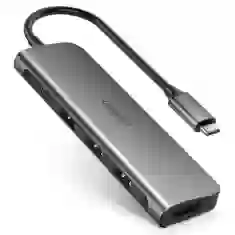 USB-хаб Ugreen 5-in-1 USB Type-C to 3x USB 3.0/HDMI Gray (UGR115)
