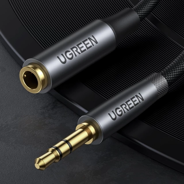 Кабель Ugreen AUX Extension Cable 3.5mm Mini Jack 0.5m Black (UGR983BLK)