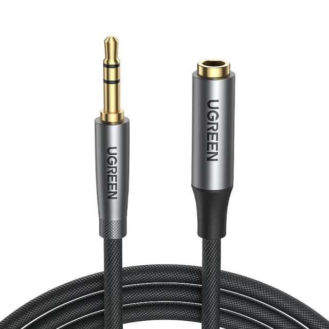 Кабель Ugreen Cord AUX Extension Cable 3.5mm to Mini Jack 1m Black (UGR982BLK)