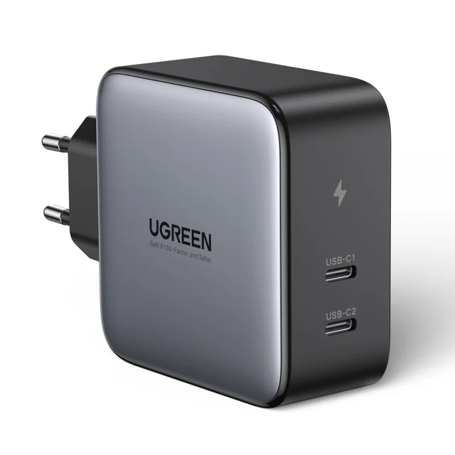 Сетевое зарядное устройство Ugreen 100W 2xUSB-C Gray (50327)