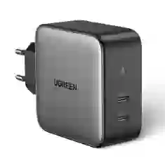 Мережевий зарядний пристрій Ugreen 100W 2xUSB-C Gray (50327)