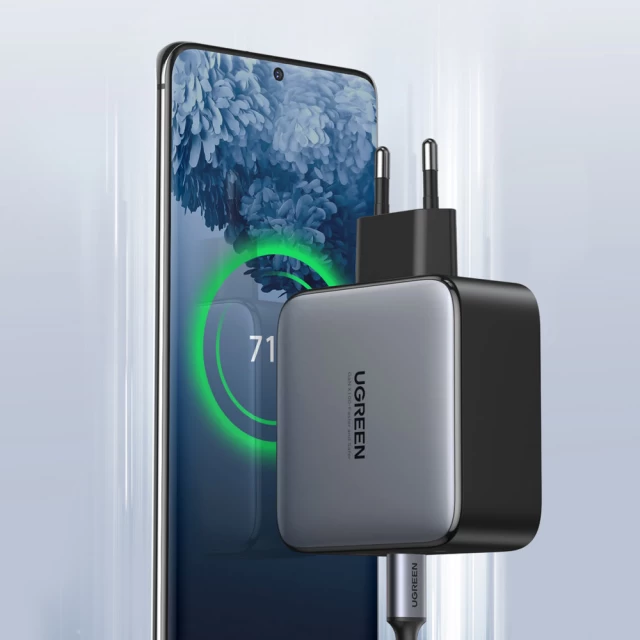 Мережевий зарядний пристрій Ugreen 100W 2xUSB-C Gray (50327)