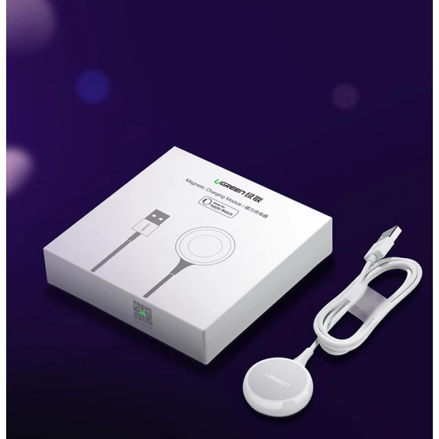 Бездротовий зарядний пристрій Ugreen MFI Qi Charger for Apple Watch White (UGR1304WHT)