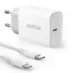 Мережевий зарядний пристрій Ugreen PD 20W USB-C with USB-C to Lightning MFi Cable White (50799)