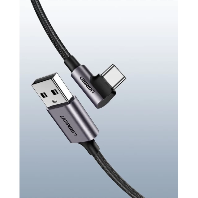 Кабель Ugreen USB-A to USB Type-C 3A 2m Gray (UGR1129BLK)