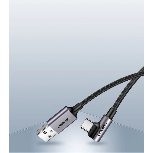 Кабель Ugreen USB-A to USB Type-C 3A 2m Gray (UGR1129BLK)