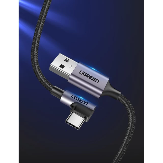 Кабель Ugreen USB-A to USB Type-C 3A 2m Gray (UGR1129BLK)