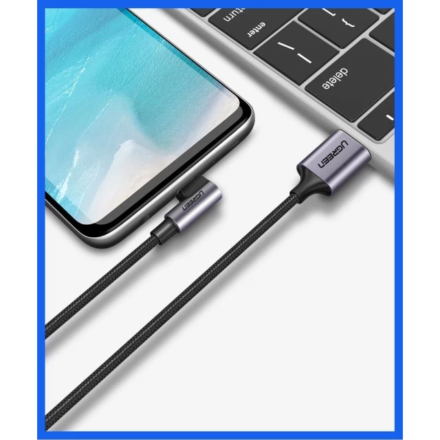 Кабель Ugreen USB-A to USB Type-C 3A 2m Gray (UGR1129BLK)