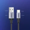 Кабель Ugreen Quick Charge USB-A to USB Type-C 3A 0.5m Gray (6957303861255)