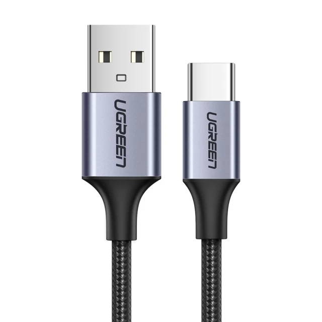 Кабель Ugreen Quick Charge USB-A to USB Type-C 3A 0.5m Gray (6957303861255)