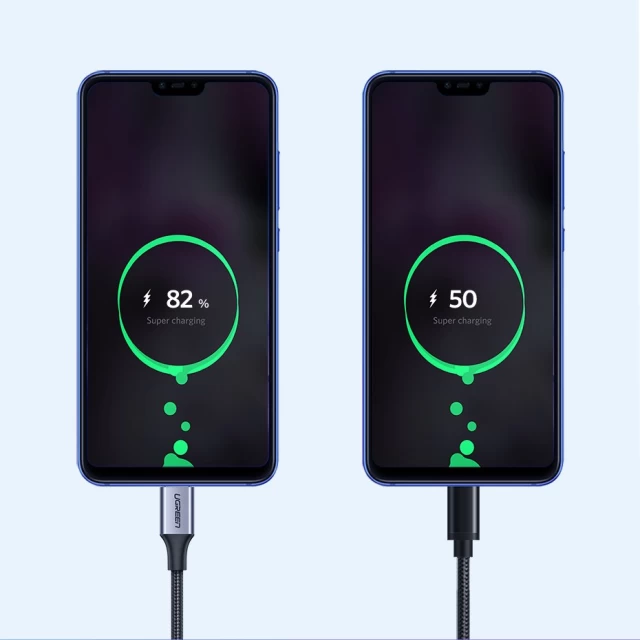 Кабель Ugreen Quick Charge USB-A to USB Type-C 3A 1m Gray (UGR150BLK)