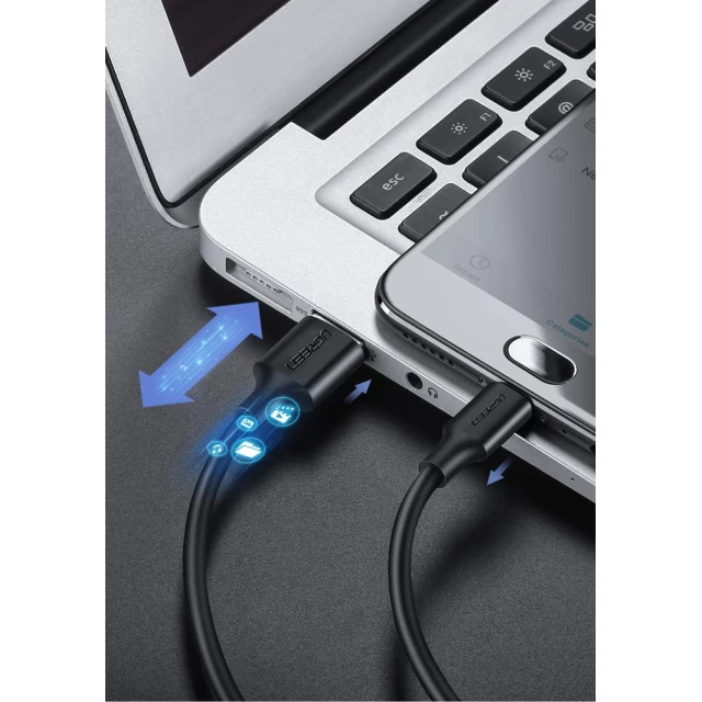 Кабель Ugreen USB-A to micro USB 2m Black (6957303861385)