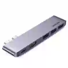 USB-хаб Ugreen 2x USB Type-C to USB Type-C PD/3x USB-A 3.0 Gray (UGR1406)
