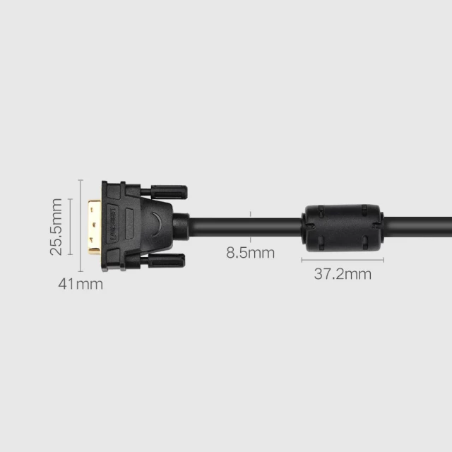 Кабель Ugreen DVI (24+1) to DVI (24+1) 2m Black (6957303866045)