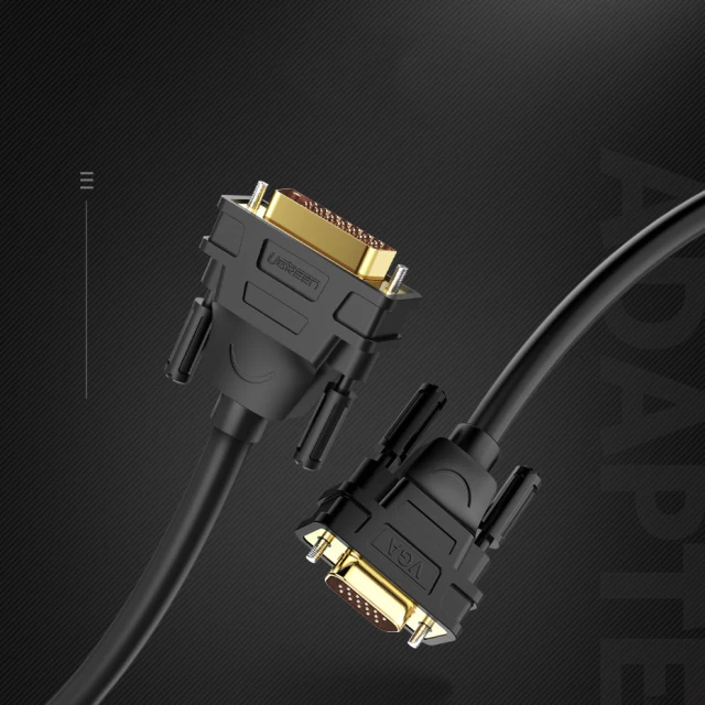 Кабель Ugreen DVI-I (Dual Link 24+5) to VGA 2m Black (6957303866779)