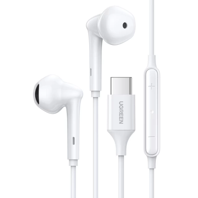 Наушники Ugreen In-Ear USB Type-C with Remote and Microphone White (UGR1245WHT)