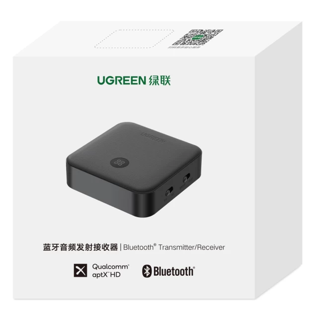 Аудиопередатчик/Приемник Ugreen 2-in-1 Bluetooth 5.0 Transmitter/Receiver for Music Black (UGR422BLK)