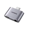 Адаптер Ugreen CM231 USB-C to USB-C/AUX 3.5mm Jack Grey (70311-Ugreen)