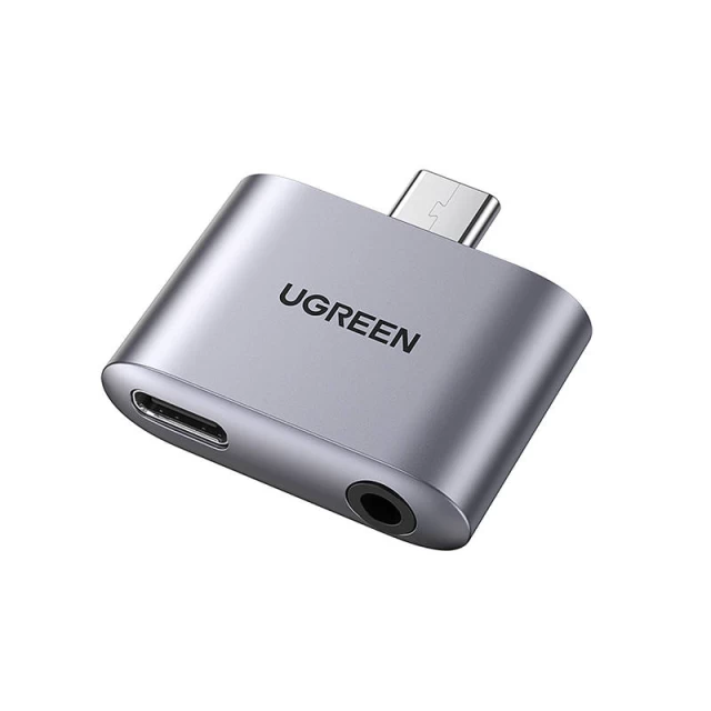 Адаптер Ugreen CM231 USB-C to USB-C/AUX 3.5mm Jack Grey (70311-Ugreen)