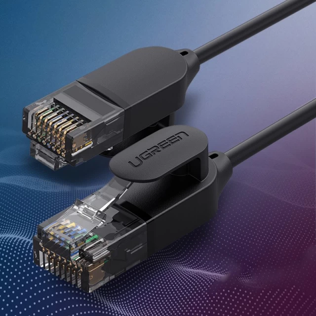 Патчкорд Ugreen Ethernet RJ45 Cat 6A UTP 1000Mbps 1m Black (UGR467BLK)