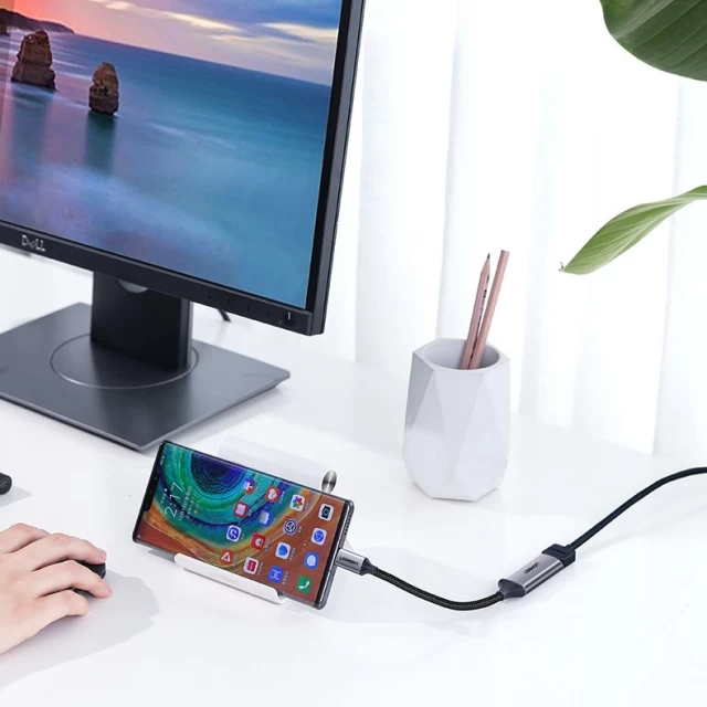 Адаптер Ugreen USB Type-C to HDMI 2.0 Adapter 4K 60 Hz Thunderbolt 3 for MacBook/PC Gray (UGR330GRY)