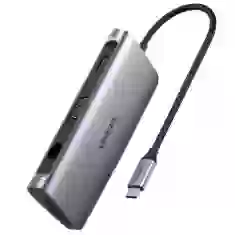 USB-хаб Ugreen 9-in-1 USB Type-C 3.2 Gen. 1 HDMI (4K @ 60Hz) VGA (Full HD @ 60Hz) Ethernet TF/SD/USB Type-C Gray (UGR1411)