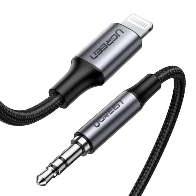 Кабель Ugreen AUX Lightning to 3.5mm Mini Jack 1m Gray (UGR682GRY)