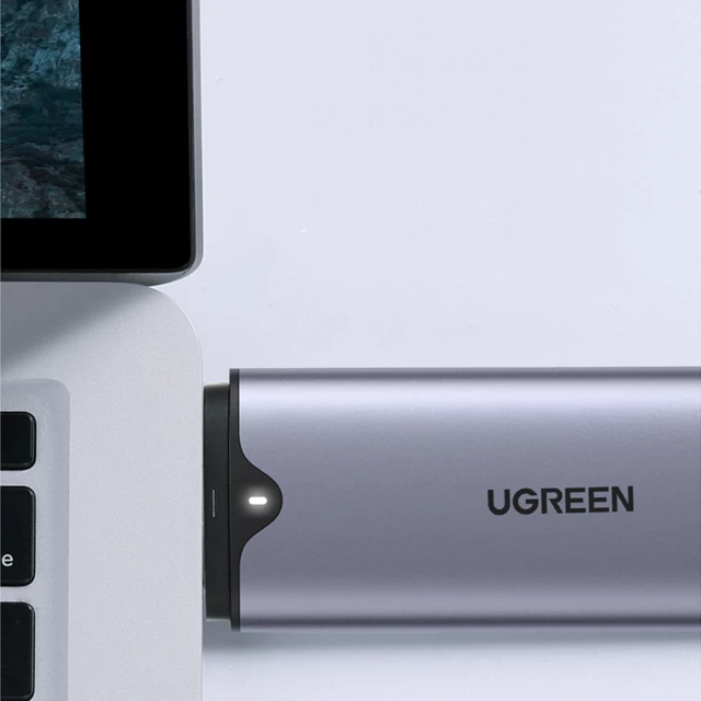 Отсек для твердотельного накопителя Ugreen M.2 M-Key USB-C/USB-A Grey (6957303875320)