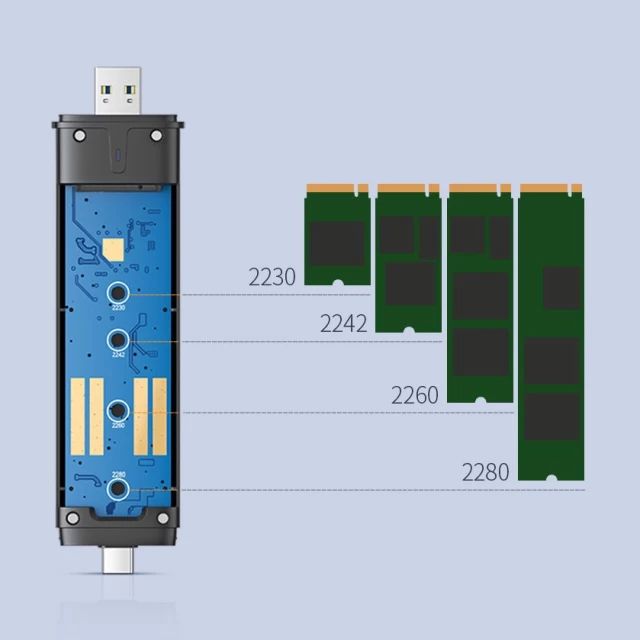 Відсік для твердотільного накопичувача Ugreen SSD Bay USB Type-C 3.2 Gen 1 (SuperSpeed USB 5 Gbps) Gray (UGR479GRY)