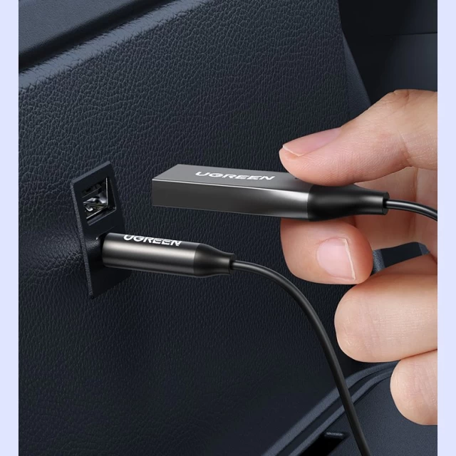 Адаптер Ugreen Bluetooth 5.0 Audio Receiver Cable USB AUX Audio Jack Adapter Black (UGR509BLK)